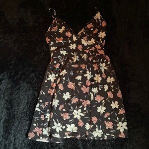 Black flora cami dress size medium